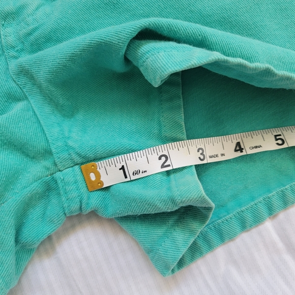 🎩Vintage Stefano International Turquoise High Waisted Shorts 2.5" Inseam - Picture 8 of 10